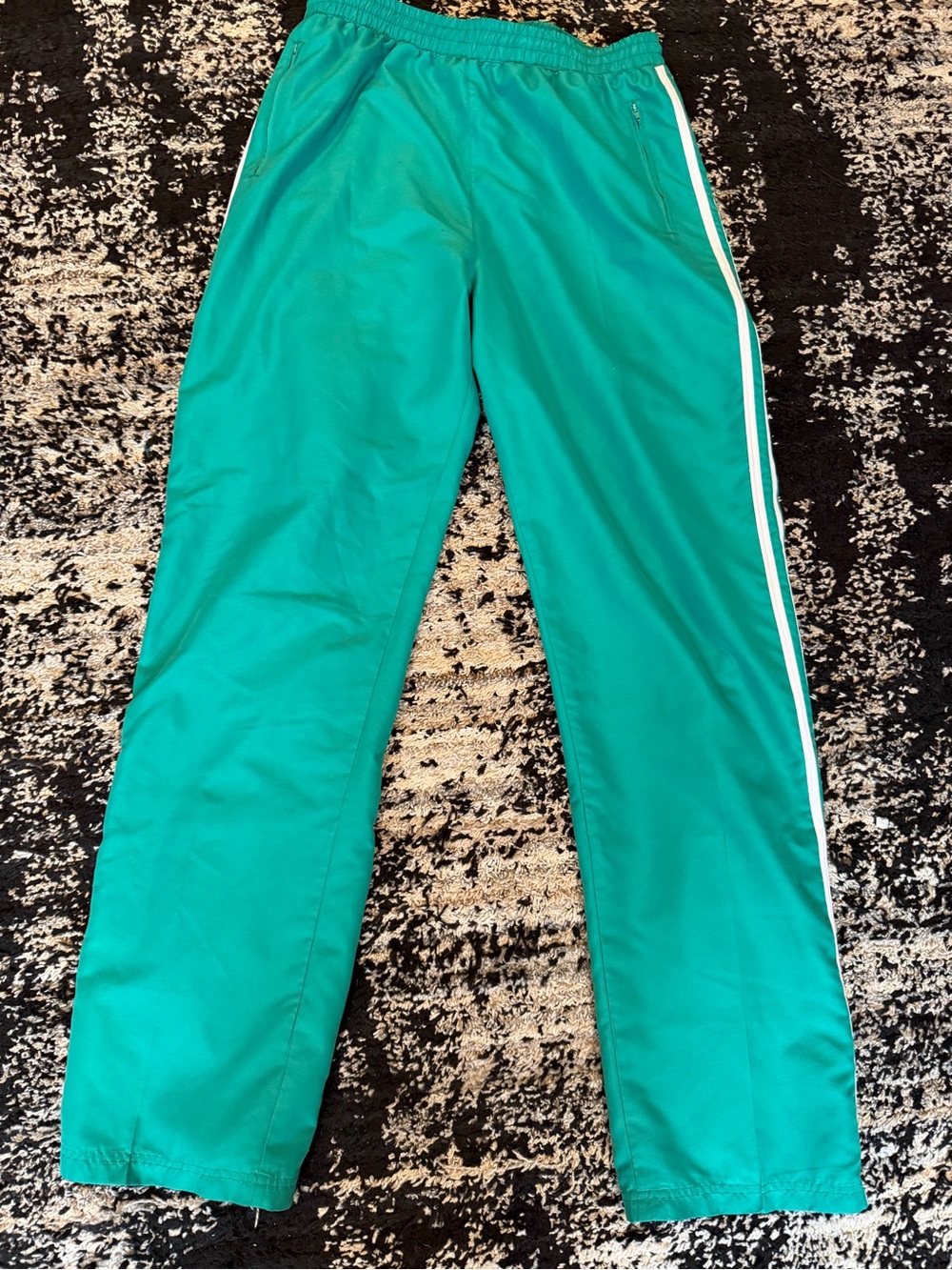 Women’s size XL Teal Track Pants with White Side Stripe